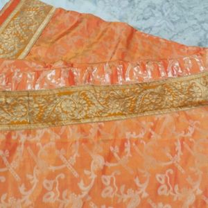 Heavy border saree&blouse unused...soft material