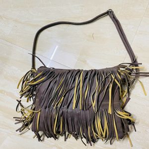 Brown Boho/frill Bag