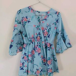 Sky Blue Kaftan Top