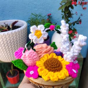 Crochet Mini Flower Bouquet
