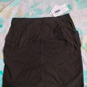 Brown Pocket Skirt