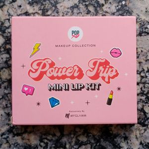 MyGlamm POPxo Makeup Collection - Power Trip Mini Lip Kit Lipstick, Cream Finish| Paraben-Free | Long Lasting Formula Cream | 2-in-1 combo | 2.5g*2