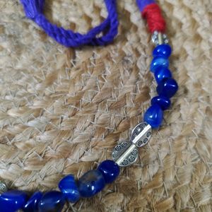 Blue Agate Stone Necklace