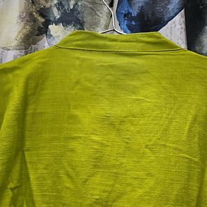 Leaf Green Cotton Kurta