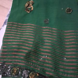 Combo Offer ...full Embroidery Work Saree WITH