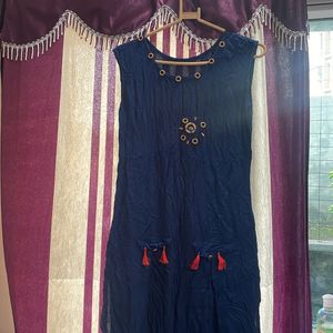 Navy Blue Stylish Kurti