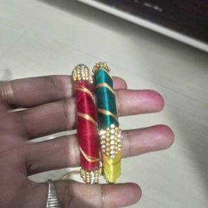 Navratri Special -Multi Colour Metal Thread Bangle