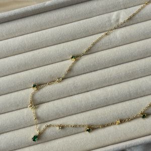 Dainty Multi-stone Anti-tarnish Necklace