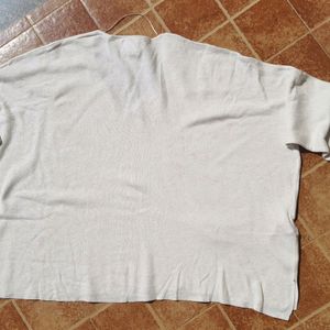 MANGO Pure Cotton White Pullover