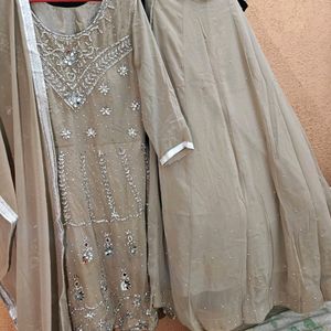 Lehenga Choli With A Line Top