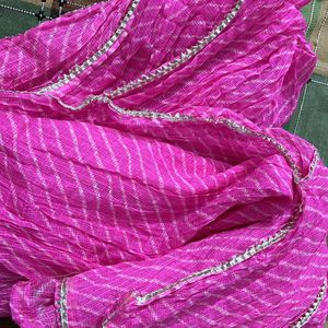 Lehriya Dupatta- Pink