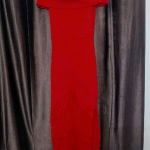 Red Slit Dress