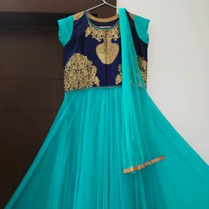 Long Anarkali One-Piece Dress with Dupatta