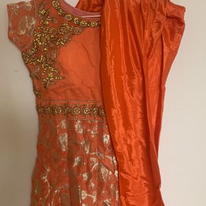 Orange Kurta Set