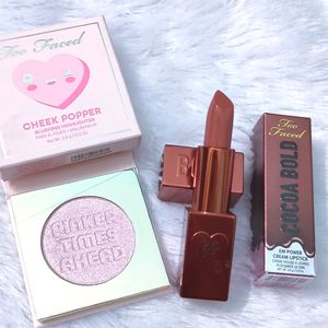 Too Faced Lip Stick And Blush Highlighter