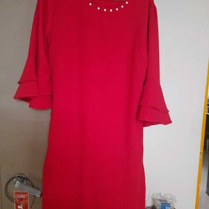 Red Colour Branded Kurti