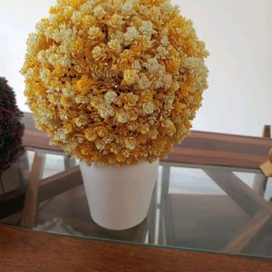 Artificial Sphere Flower Topiary Ball/Ceiling Lamp