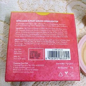 MyGlamm k.play highlighter -01 Ripe melon