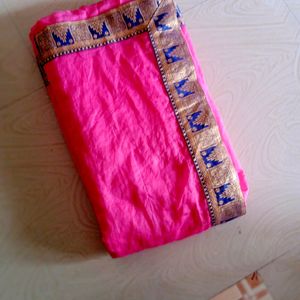 Preety Plain Pink Saree