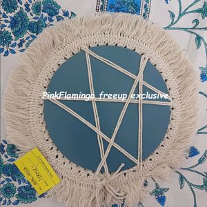 11 Inches Macrame Mirror