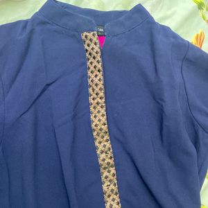 Navy Blue Festive Kurta Women