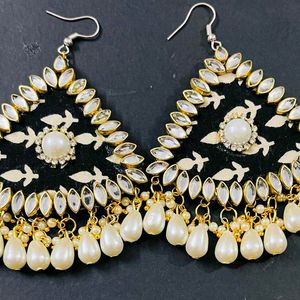 Fancy Party Wear Have Long Size Earrings All' Colo