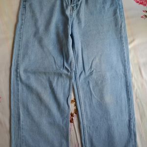 straight fit ice blue jeans