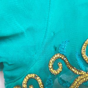 Heavy Work Sea Green Anarkali Set