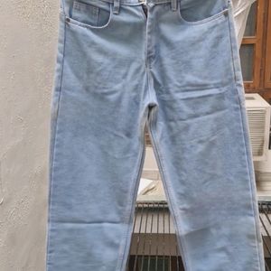 Wide Leg Jeans-Light Faded Blue