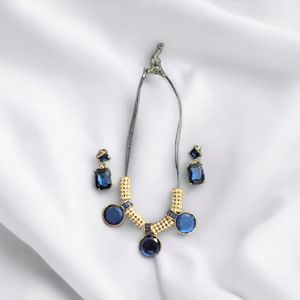 Blue Stone Necklace Party Wear