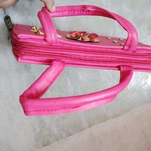 Black& Pink Combo Handbags For Women