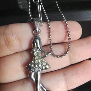 Dancing Angel Pendant With Chain