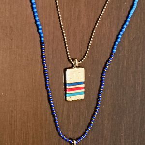 Forver21 Blue & Gold Necklace Chain