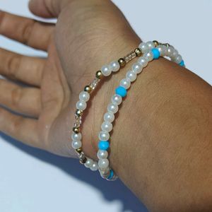 Two Pearl Beads Bracelet