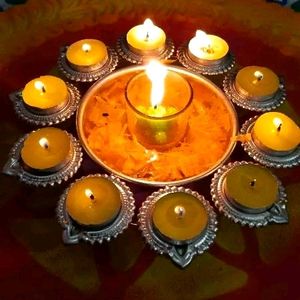 Urli Diya With 10 Candle Free