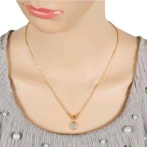 Diamond Love Heart Shape Daily wear Necklace