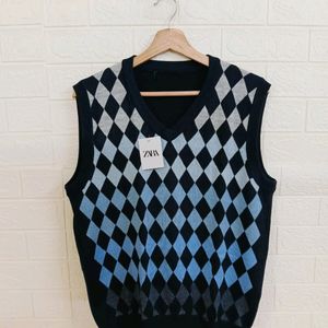 Zig Zag Pattern Wool Sweater