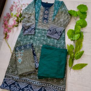 Kurti Pant With Dupatta Set