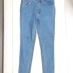 Women Slim High Rise Light Blue Jeans