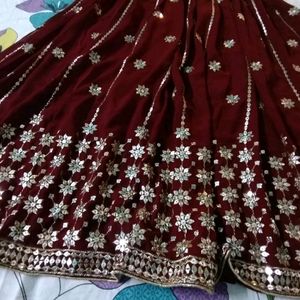 Maroon Gown Set