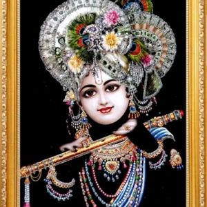 Baal Gopal Golden Photo Frame