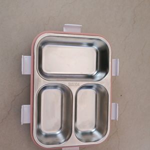 Three Compartment LUNCH BOX FOR School Pack Of 3