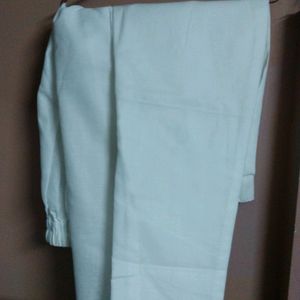 Double Offer White Cotton Pants