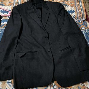 Coat 42"With Pants34",peter England,brownish Black