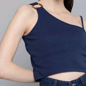 Blue Stylish Crop Top By Sassafras