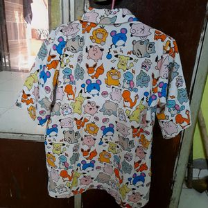 Pokemon Printed Shirt For Girls