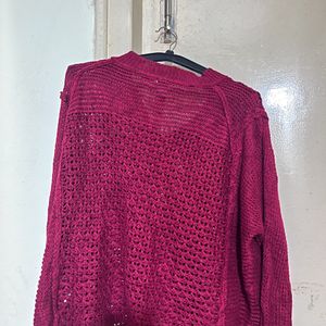 Red Woollen Top