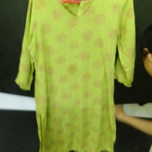 Lime Colour Kurti