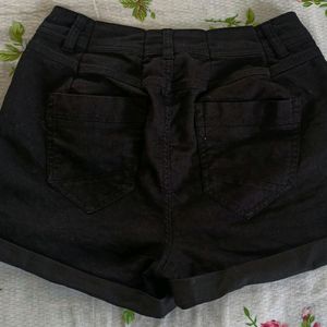 Plain Black Shorts