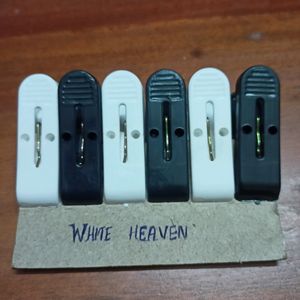 Cloth Clip White & Black